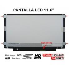 Pantalla 11.6 30 pines SLIM LCD - HD 1366x768 - conector derecho 